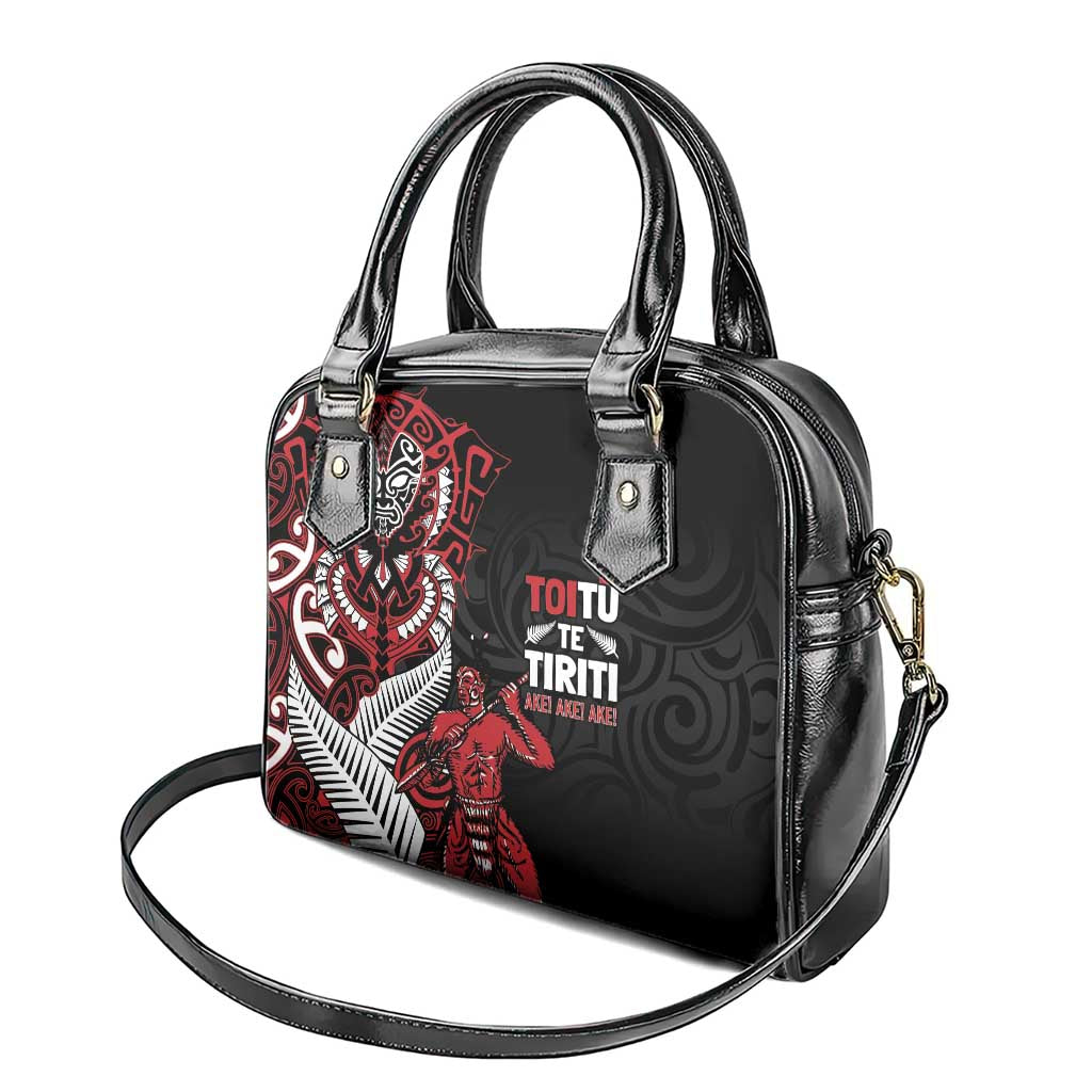 Aotearoa Toitu Te Tiriti Shoulder Handbag Whakairo Wheku LT7 - Polynesian Pride