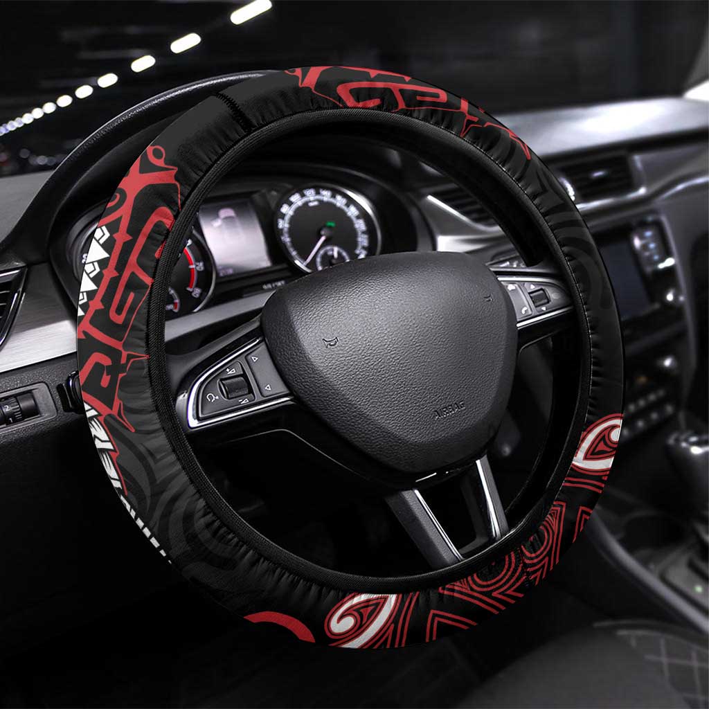 Aotearoa Toitu Te Tiriti Steering Wheel Cover Whakairo Wheku