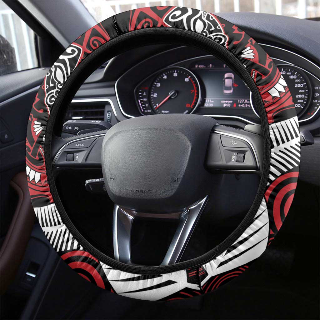 Aotearoa Toitu Te Tiriti Steering Wheel Cover Whakairo Wheku
