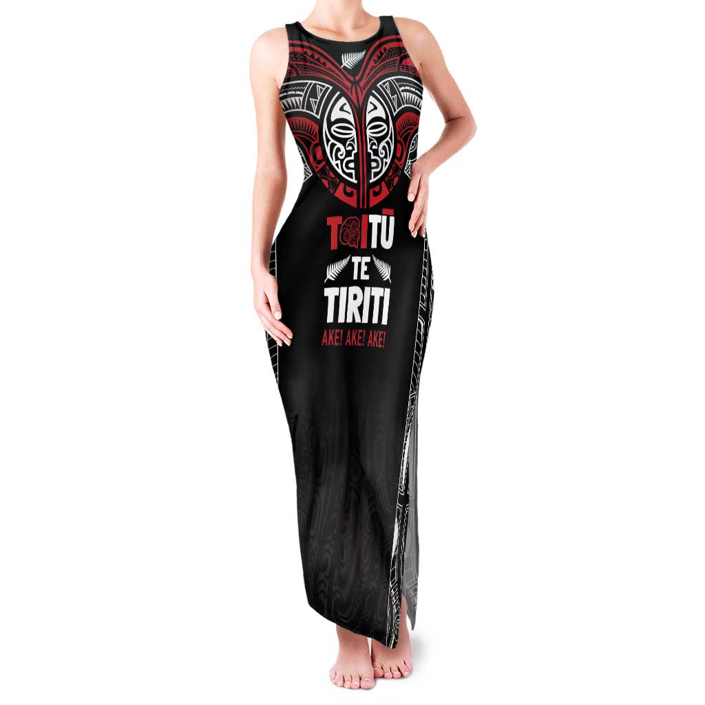 Aotearoa Maori Personalized Family Matching Tank Maxi Dress and Hawaiian Shirt Toitu Te Tiriti Ake! Ake! Ake!