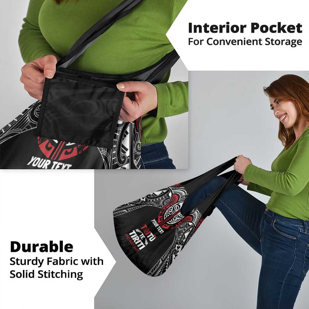 Aotearoa Maori Personalized Grocery Bag Toitu Te Tiriti Ake! Ake! Ake!