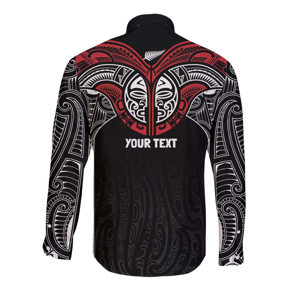 Aotearoa Maori Personalized Long Sleeve Button Shirt Toitu Te Tiriti Ake! Ake! Ake! LT7 - Polynesian Pride