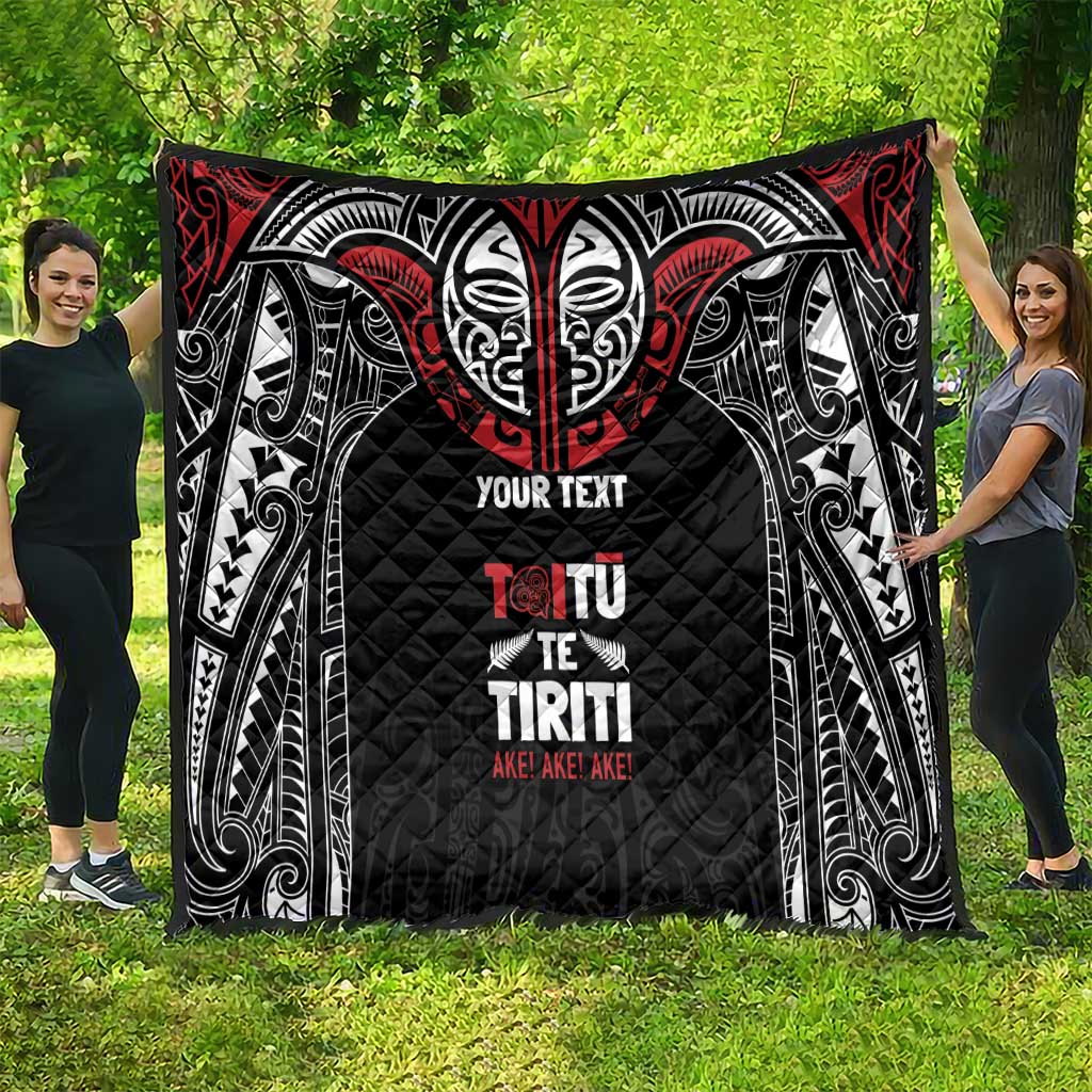Aotearoa Maori Personalized Quilt Toitu Te Tiriti Ake! Ake! Ake! LT7 - Polynesian Pride