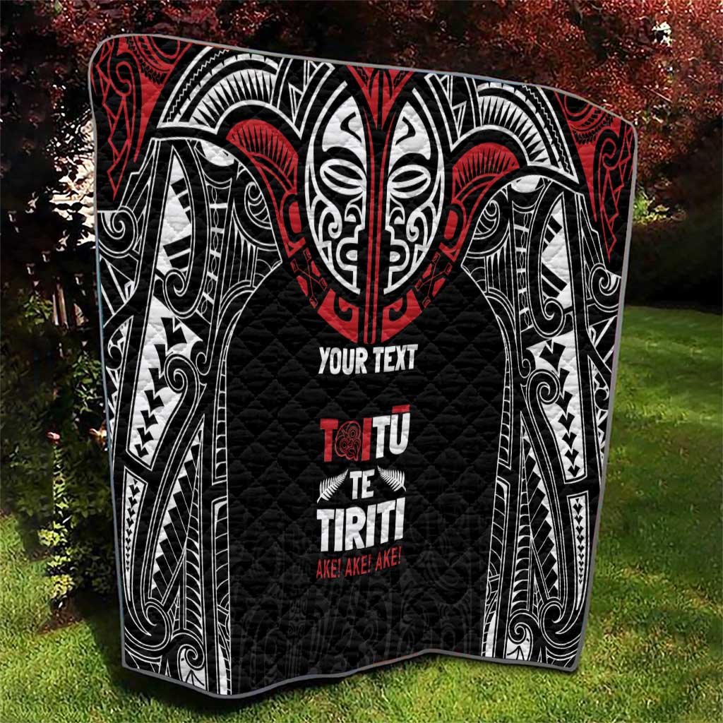 Aotearoa Maori Personalized Quilt Toitu Te Tiriti Ake! Ake! Ake! LT7 - Polynesian Pride