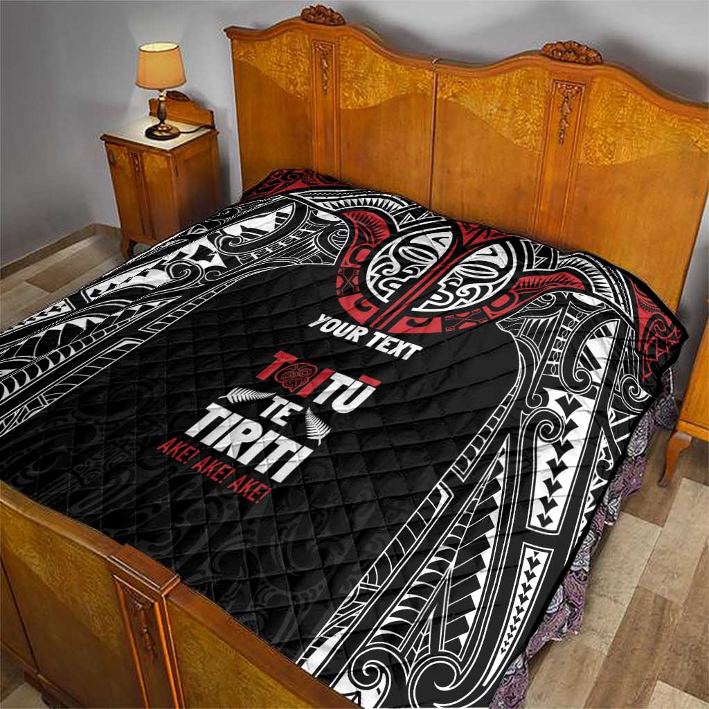 Aotearoa Maori Personalized Quilt Toitu Te Tiriti Ake! Ake! Ake! LT7 - Polynesian Pride