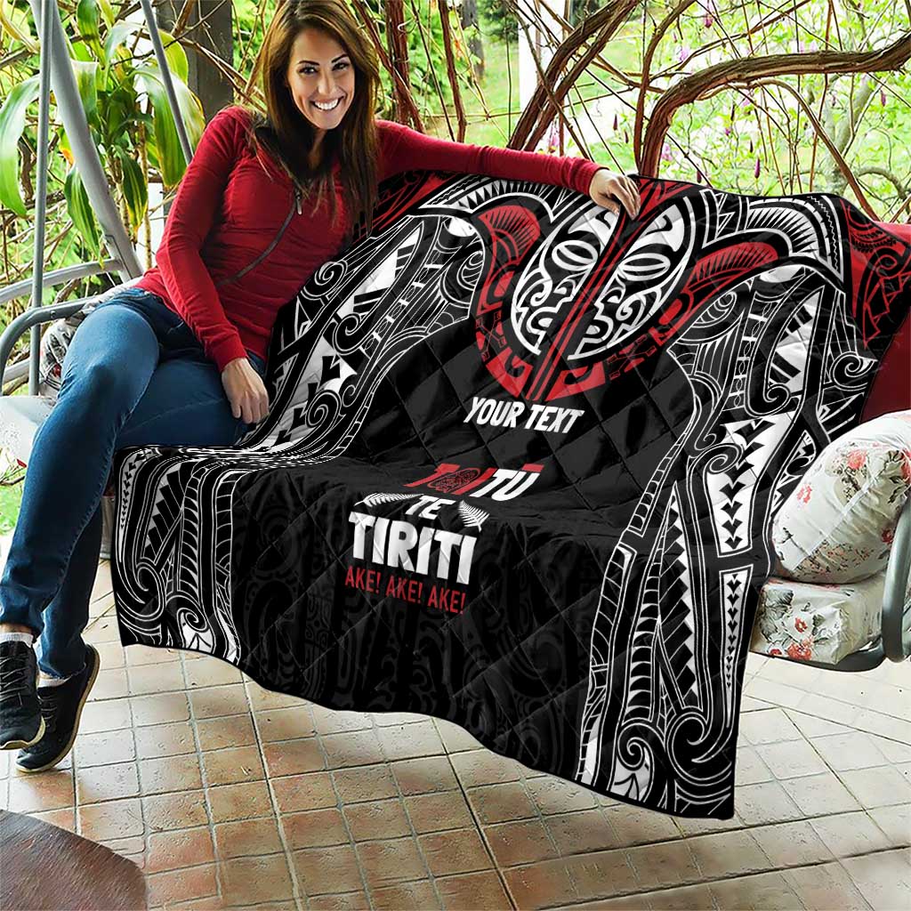 Aotearoa Maori Personalized Quilt Toitu Te Tiriti Ake! Ake! Ake! LT7 - Polynesian Pride