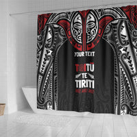 Aotearoa Maori Personalized Shower Curtain Toitu Te Tiriti Ake! Ake! Ake! LT7 - Polynesian Pride