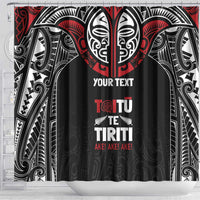 Aotearoa Maori Personalized Shower Curtain Toitu Te Tiriti Ake! Ake! Ake! LT7 - Polynesian Pride