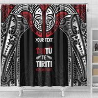 Aotearoa Maori Personalized Shower Curtain Toitu Te Tiriti Ake! Ake! Ake! LT7 - Polynesian Pride