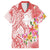 Polynesian Women's Day Wahine Hawaiian Shirt Plumeria Marble Glaze - Pink LT7 Pink - Polynesian Pride
