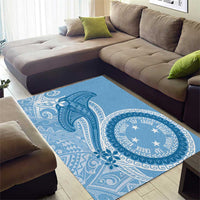 Micronesia FSM Area Rug Shark and Manta Classic Style
