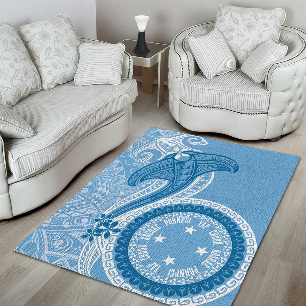 Micronesia FSM Area Rug Shark and Manta Classic Style