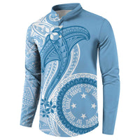 Micronesia FSM Button Sweatshirt Shark and Manta Classic Style LT7 - Polynesian Pride