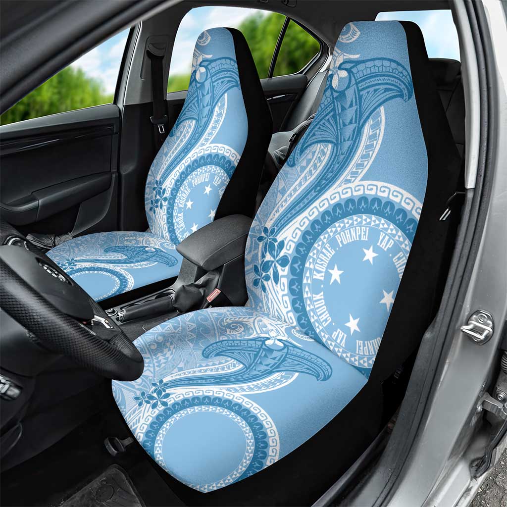 Micronesia FSM Car Seat Cover Shark and Manta Classic Style LT7 - Polynesian Pride