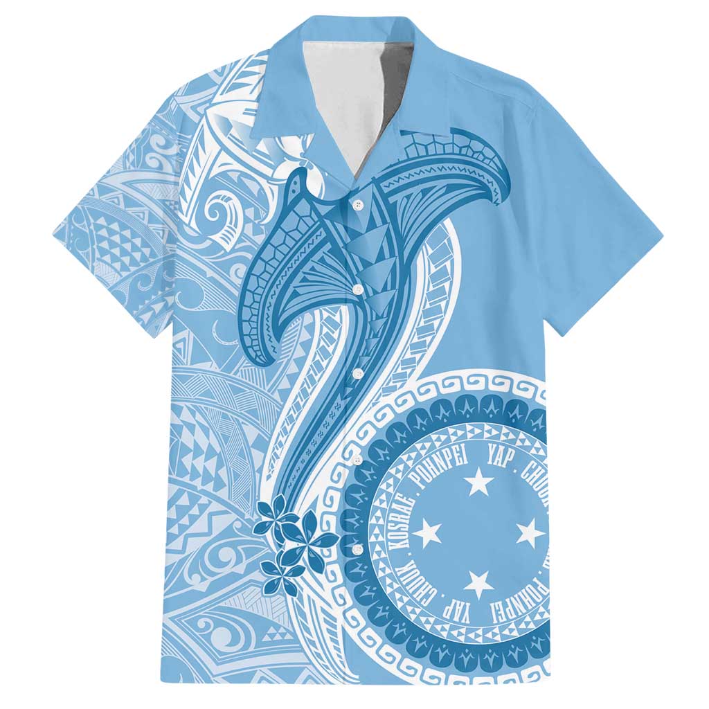 Micronesia FSM Family Matching Tank Maxi Dress and Hawaiian Shirt Shark and Manta Classic Style