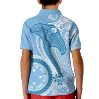 Micronesia FSM Kid Polo Shirt Shark and Manta Classic Style LT7 - Polynesian Pride
