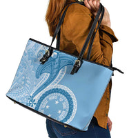 Micronesia FSM Leather Tote Bag Shark and Manta Classic Style LT7 - Polynesian Pride