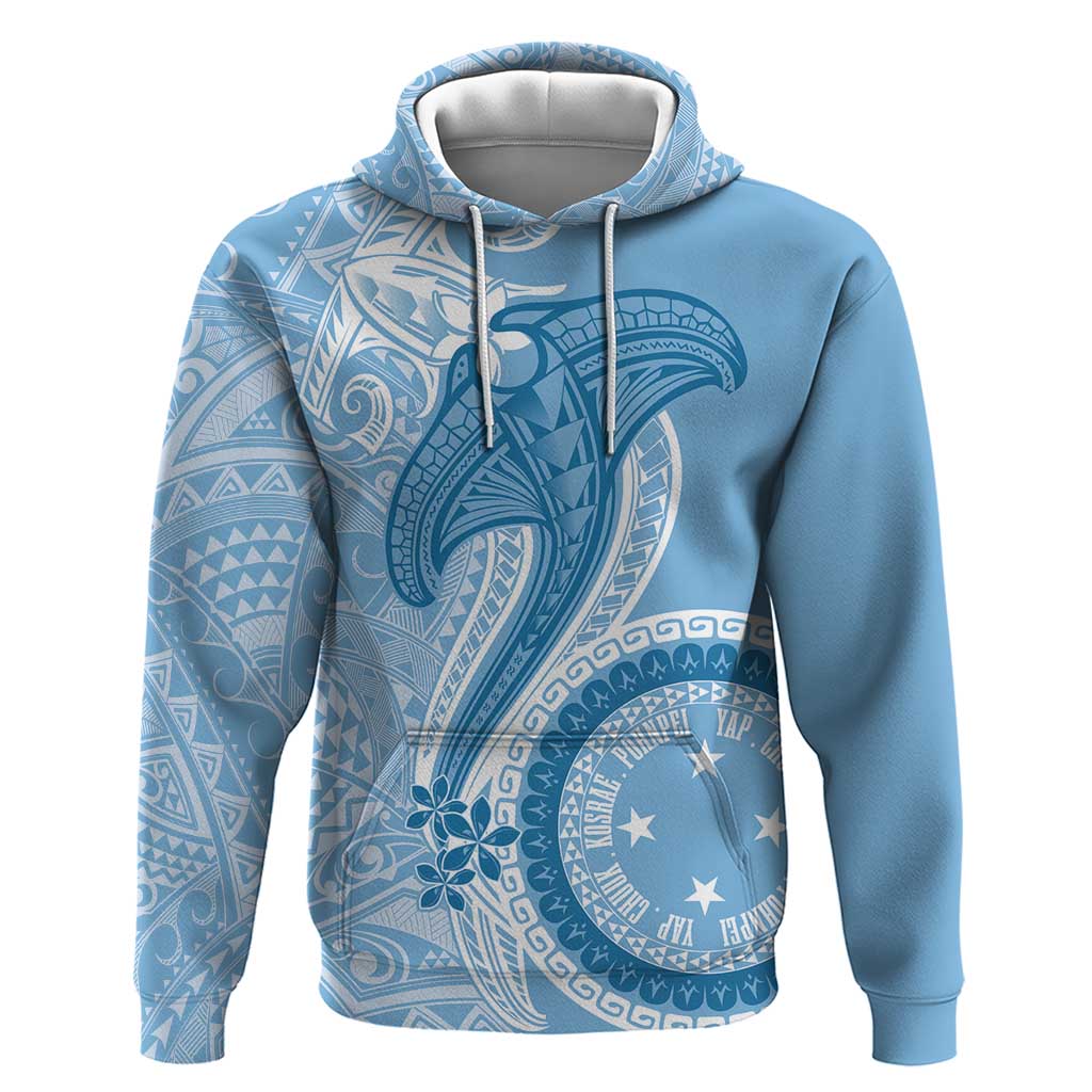 Micronesia FSM Zip Hoodie Shark and Manta Classic Style