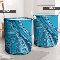 Pasifika Women's Day - Samoa Siapo Malu Tattoo Inspired Laundry Basket Turquoise