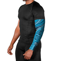 Pasifika Women's Day - Samoa Siapo Malu Tattoo Inspired Arm Sleeves Turquoise