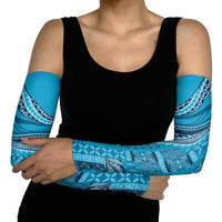 Pasifika Women's Day - Samoa Siapo Malu Tattoo Inspired Arm Sleeves Turquoise