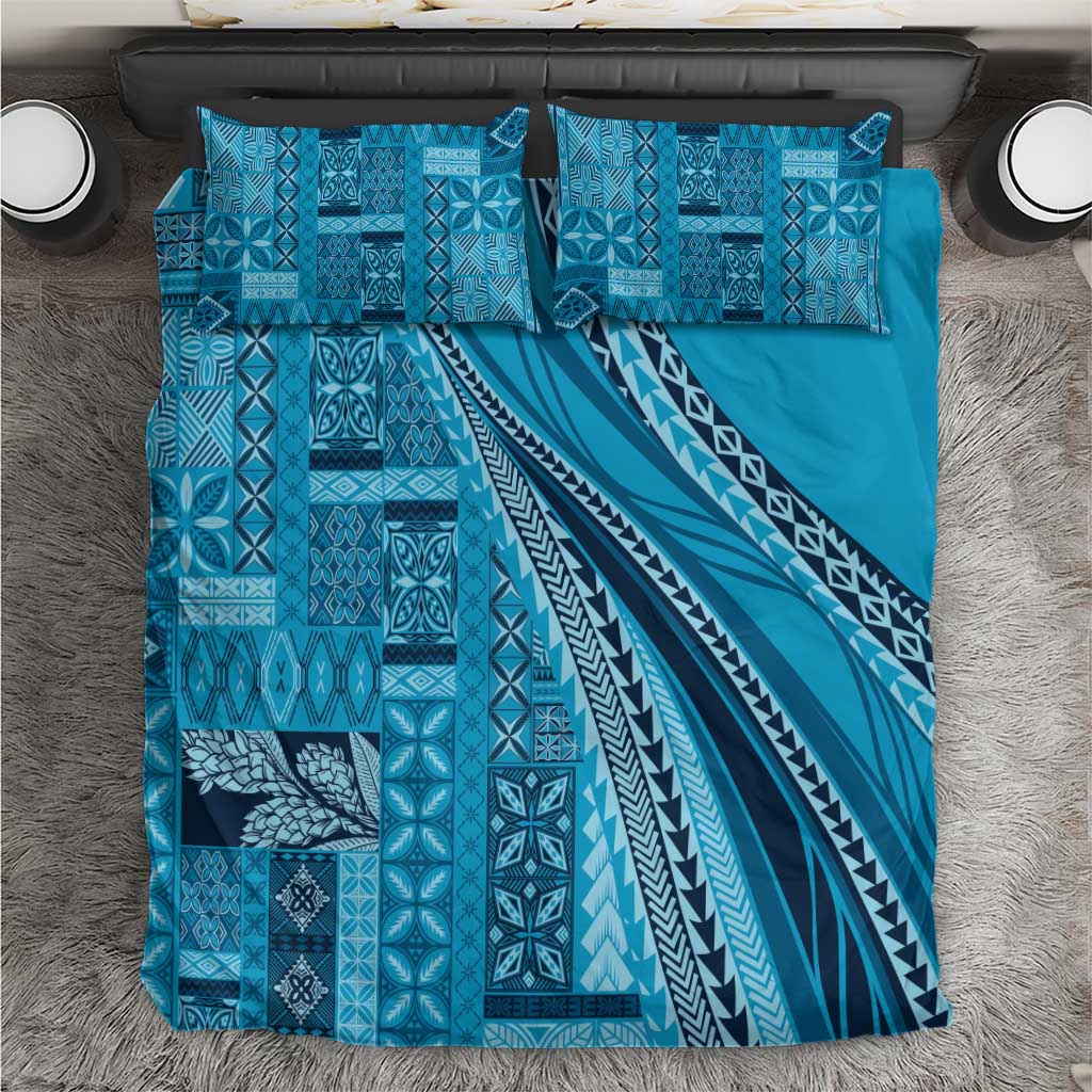 Pasifika Women's Day - Samoa Siapo Malu Tattoo Inspired Bedding Set Turquoise