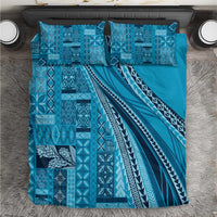 Pasifika Women's Day - Samoa Siapo Malu Tattoo Inspired Bedding Set Turquoise