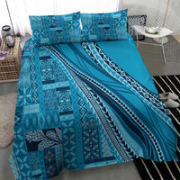 Pasifika Women's Day - Samoa Siapo Malu Tattoo Inspired Bedding Set Turquoise