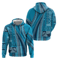 Pasifika Women's Day - Samoa Siapo Malu Tattoo Inspired Hoodie Turquoise