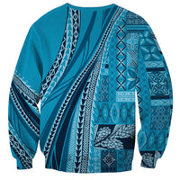 Pasifika Women's Day - Samoa Siapo Malu Tattoo Inspired Sweatshirt Turquoise