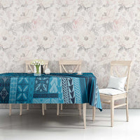 Pasifika Women's Day - Samoa Siapo Malu Tattoo Inspired Tablecloth Turquoise