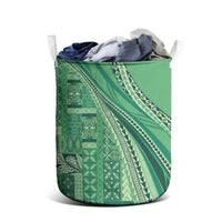 Pasifika Women's Day - Samoa Siapo Malu Tattoo Inspired Laundry Basket Jade