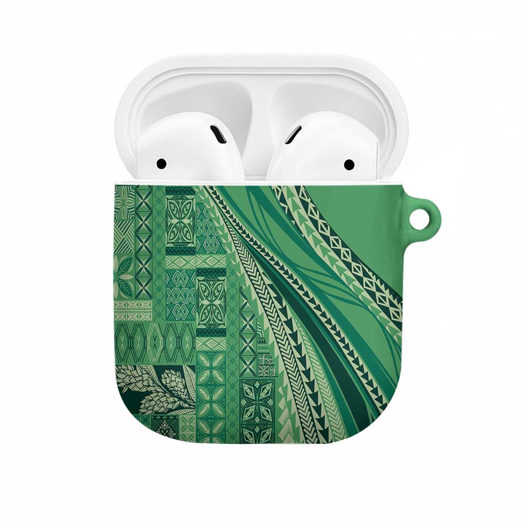 Pasifika Women's Day - Samoa Siapo Malu Tattoo Inspired AirPods Case Jade