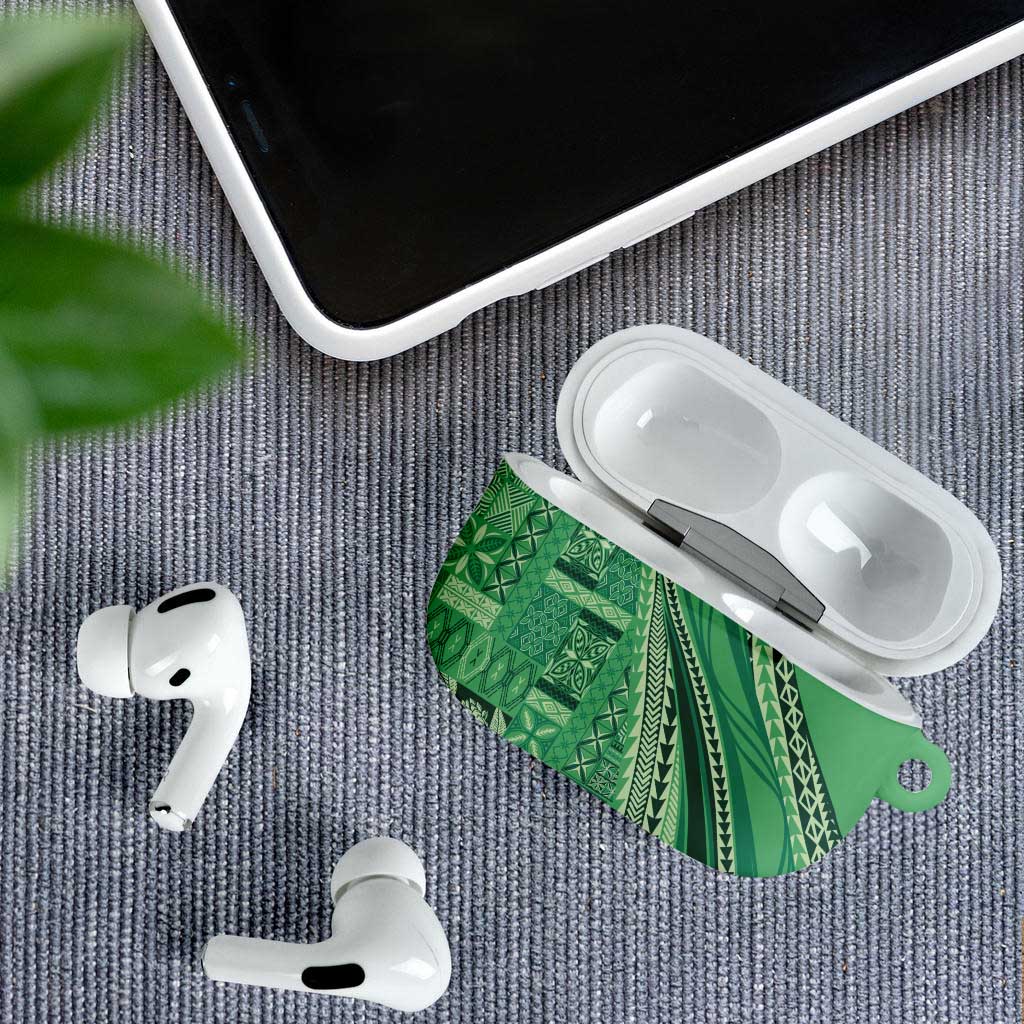 Pasifika Women's Day - Samoa Siapo Malu Tattoo Inspired AirPods Case Jade