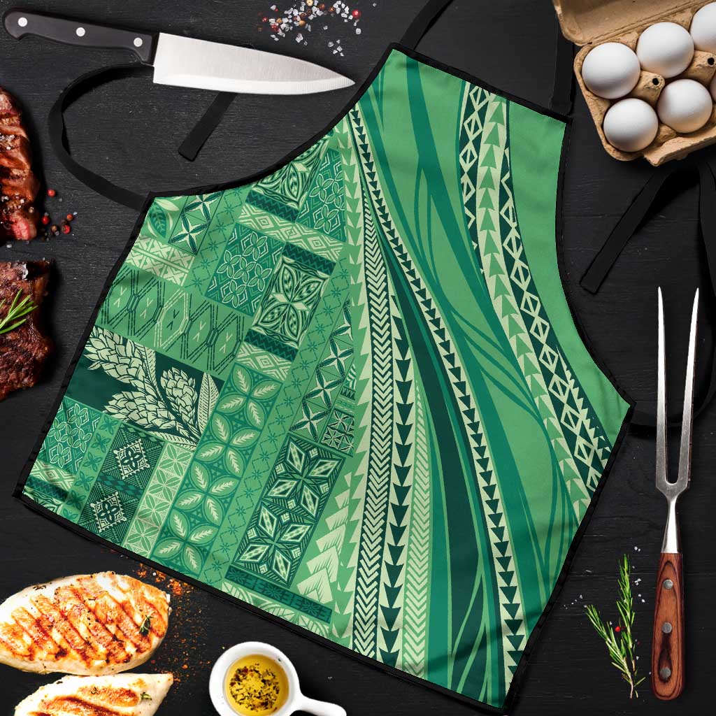 Pasifika Women's Day - Samoa Siapo Malu Tattoo Inspired Apron Jade