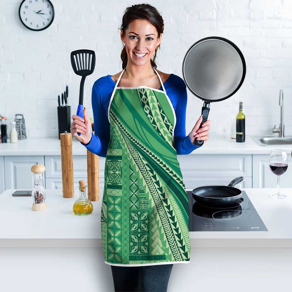 Pasifika Women's Day - Samoa Siapo Malu Tattoo Inspired Apron Jade