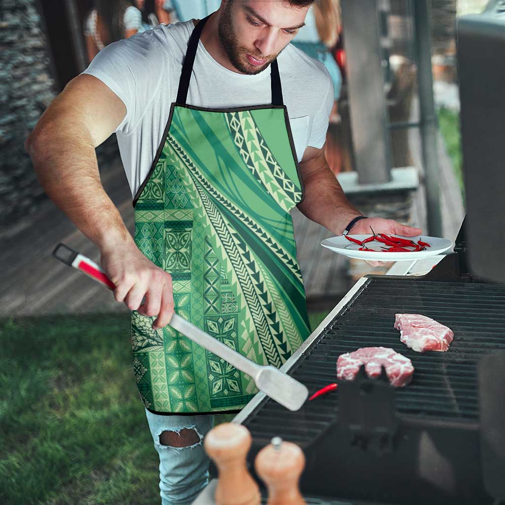 Pasifika Women's Day - Samoa Siapo Malu Tattoo Inspired Apron Jade
