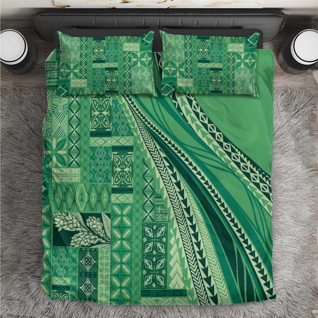Pasifika Women's Day - Samoa Siapo Malu Tattoo Inspired Bedding Set Jade