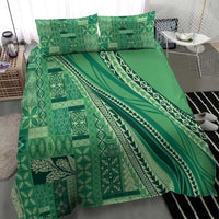 Pasifika Women's Day - Samoa Siapo Malu Tattoo Inspired Bedding Set Jade