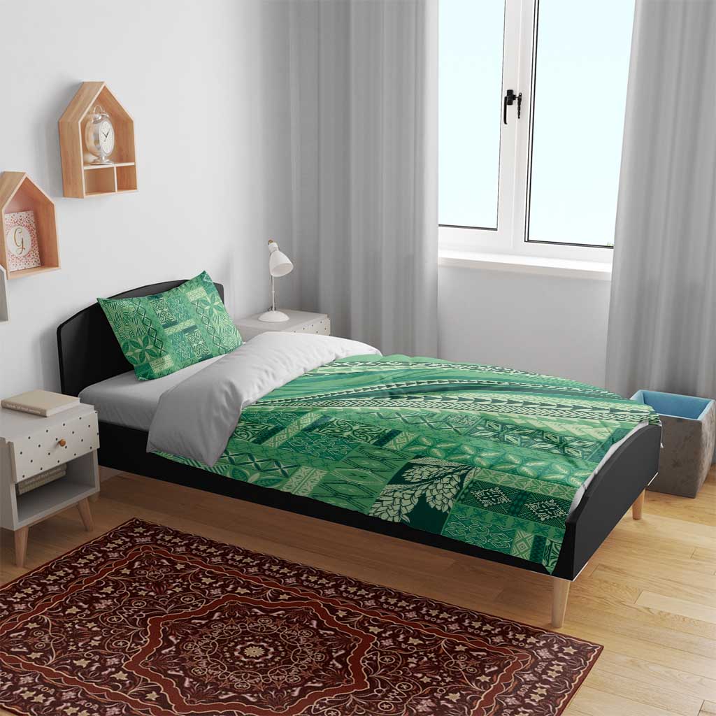 Pasifika Women's Day - Samoa Siapo Malu Tattoo Inspired Bedding Set Jade