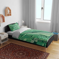 Pasifika Women's Day - Samoa Siapo Malu Tattoo Inspired Bedding Set Jade