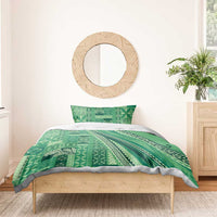 Pasifika Women's Day - Samoa Siapo Malu Tattoo Inspired Bedding Set Jade