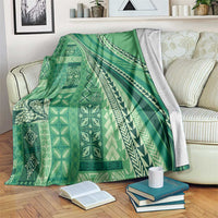 Pasifika Women's Day - Samoa Siapo Malu Tattoo Inspired Blanket Jade