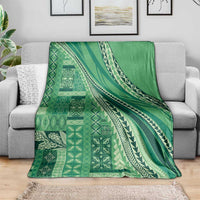 Pasifika Women's Day - Samoa Siapo Malu Tattoo Inspired Blanket Jade