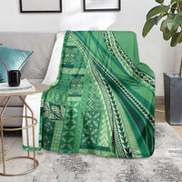 Pasifika Women's Day - Samoa Siapo Malu Tattoo Inspired Blanket Jade