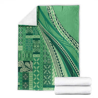 Pasifika Women's Day - Samoa Siapo Malu Tattoo Inspired Blanket Jade