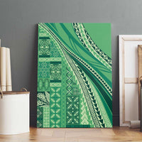 Pasifika Women's Day - Samoa Siapo Malu Tattoo Inspired Canvas Wall Art Jade