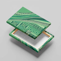 Pasifika Women's Day - Samoa Siapo Malu Tattoo Inspired Canvas Wall Art Jade