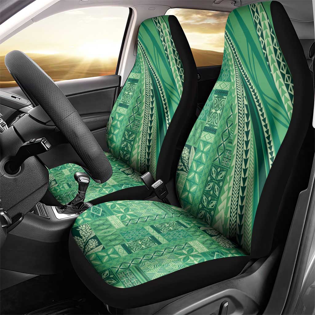 Pasifika Women's Day - Samoa Siapo Malu Tattoo Inspired Car Seat Cover Jade