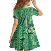 Pasifika Women's Day - Samoa Siapo Malu Tattoo Inspired Family Matching Tank Maxi Dress and Hawaiian Shirt Jade